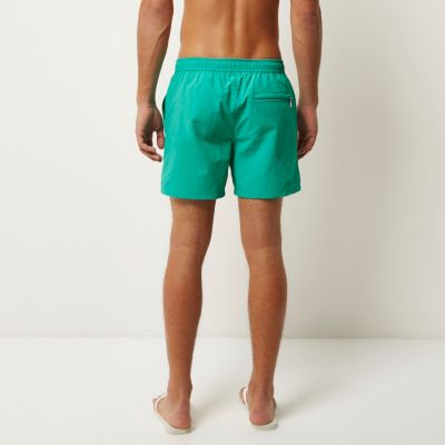 Green pocket swim shorts